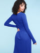 WDR2305 Women's Comfy Casual Long Sleeve Flowy Dresses Loose Plain Dress with Pockets