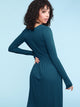 WDR2305 Women's Comfy Casual Long Sleeve Flowy Dresses Loose Plain Dress with Pockets
