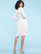 WDR2305 Women's Comfy Casual Long Sleeve Flowy Dresses Loose Plain Dress with Pockets