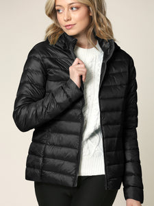 WJC2144 Women's Ultra Light Weight Packable Down Jacket with Removable Hoodie