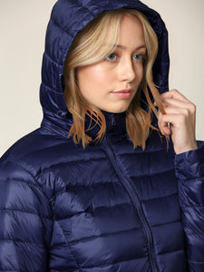 WJC2144 Women's Ultra Light Weight Packable Down Jacket with Removable Hoodie