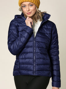 WJC2144 Women's Ultra Light Weight Packable Down Jacket with Removable Hoodie