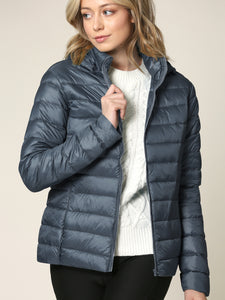 WJC2144 Women's Ultra Light Weight Packable Down Jacket with Removable Hoodie