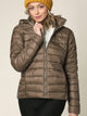 WJC2144 Women's Ultra Light Weight Packable Down Jacket with Removable Hoodie