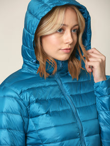 WJC2144 Women's Ultra Light Weight Packable Down Jacket with Removable Hoodie