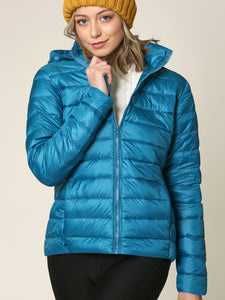 WJC2144 Women's Ultra Light Weight Packable Down Jacket with Removable Hoodie