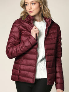 WJC2144 Women's Ultra Light Weight Packable Down Jacket with Removable Hoodie