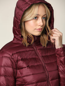 WJC2144 Women's Ultra Light Weight Packable Down Jacket with Removable Hoodie