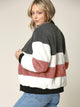 WJC2154 Women's Soft Long Sleeve Zip-up Faux Minx Fur Fleece Winter Jacket