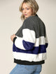 WJC2154 Women's Soft Long Sleeve Zip-up Faux Minx Fur Fleece Winter Jacket