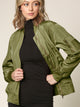 WJC2157 Women's Classic Lightweight Jacket Multi Pocket Windbreaker Bomber Jacket