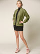 WJC2157 Women's Classic Lightweight Jacket Multi Pocket Windbreaker Bomber Jacket