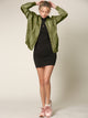 WJC2157 Women's Classic Lightweight Jacket Multi Pocket Windbreaker Bomber Jacket
