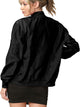 WJC2157 Women's Classic Lightweight Jacket Multi Pocket Windbreaker Bomber Jacket
