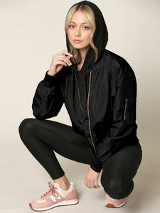 WJC2157 Women's Classic Lightweight Jacket Multi Pocket Windbreaker Bomber Jacket
