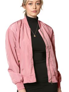 WJC2157 Women's Classic Lightweight Jacket Multi Pocket Windbreaker Bomber Jacket