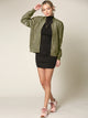 WJC2157 Women's Classic Lightweight Jacket Multi Pocket Windbreaker Bomber Jacket