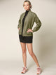 WJC2157 Women's Classic Lightweight Jacket Multi Pocket Windbreaker Bomber Jacket