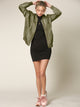 WJC2157 Women's Classic Lightweight Jacket Multi Pocket Windbreaker Bomber Jacket