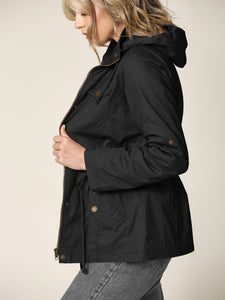 WJC643 Women's Casual Military Safari Anorak Jacket with Hoodie