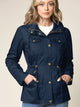 WJC643 Women's Casual Military Safari Anorak Jacket with Hoodie