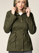 WJC643 Women's Casual Military Safari Anorak Jacket with Hoodie