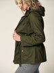 WJC643 Women's Casual Military Safari Anorak Jacket with Hoodie