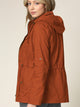 WJC643 Women's Casual Military Safari Anorak Jacket with Hoodie