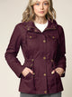 WJC643 Women's Casual Military Safari Anorak Jacket with Hoodie