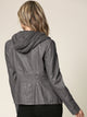WJC663 Women's Removable Hooded Faux Leather Moto Biker Jacket