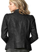 WJC746 Womens Faux Leather Zip Up Moto Biker Jacket with Stitching Detail