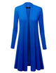 WSK1048 Womens Solid Long Sleeve Open Front Long Cardigan