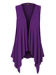 WSK1071 Women's Lightweight Sleeveless Open Front Drape Vest Cardigan