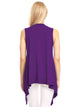 WSK1071 Women's Lightweight Sleeveless Open Front Drape Vest Cardigan