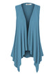 WSK1071 Women's Lightweight Sleeveless Open Front Drape Vest Cardigan
