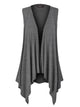 WSK1071 Women's Lightweight Sleeveless Open Front Drape Vest Cardigan