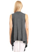 WSK1071 Women's Lightweight Sleeveless Open Front Drape Vest Cardigan