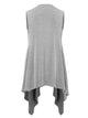 WSK1071 Women's Lightweight Sleeveless Open Front Drape Vest Cardigan