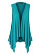 WSK1071 Women's Lightweight Sleeveless Open Front Drape Vest Cardigan
