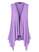 WSK1071 Women's Lightweight Sleeveless Open Front Drape Vest Cardigan