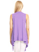 WSK1071 Women's Lightweight Sleeveless Open Front Drape Vest Cardigan