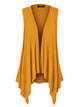 WSK1071 Women's Lightweight Sleeveless Open Front Drape Vest Cardigan