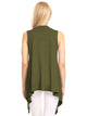 WSK1071 Women's Lightweight Sleeveless Open Front Drape Vest Cardigan