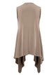 WSK1071 Women's Lightweight Sleeveless Open Front Drape Vest Cardigan