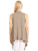 WSK1071 Women's Lightweight Sleeveless Open Front Drape Vest Cardigan