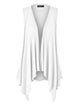 WSK1071 Women's Lightweight Sleeveless Open Front Drape Vest Cardigan