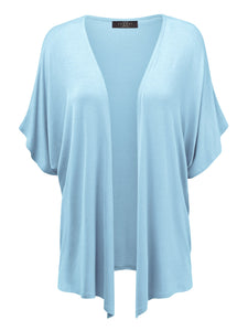WSK1310 Womens Short Sleeve Dolman Cardigan