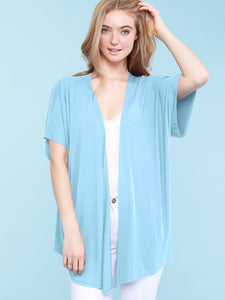 WSK1310 Womens Short Sleeve Dolman Cardigan