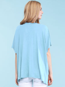 WSK1310 Womens Short Sleeve Dolman Cardigan