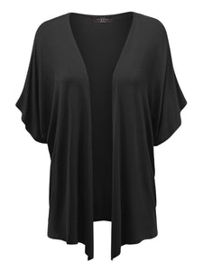 WSK1310 Womens Short Sleeve Dolman Cardigan